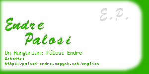 endre palosi business card
